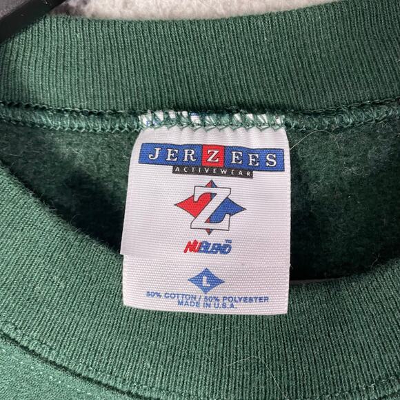 Vintage Jerzees Grandpa’s Fishing Buddy Green Sweatshirt L Made in USA Funny - Picture 4 of 8